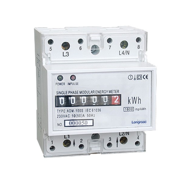 ADM100S Single Phase DIN-RAIL Watt-hour Meter